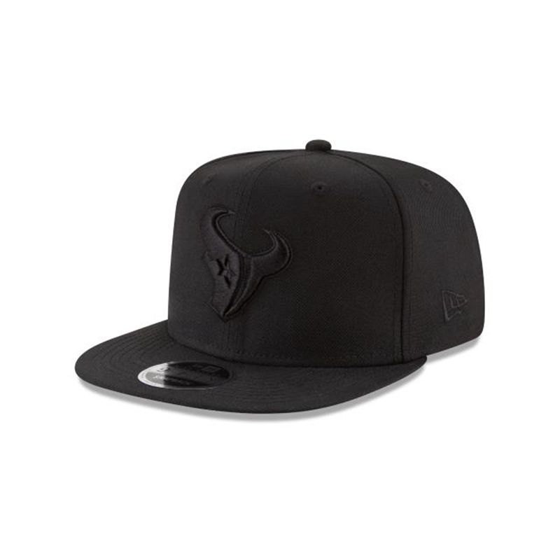 NFL Houston Texans Black On Black High Crown 9Fifty Snapback (MXK2721) - Black New Era Caps